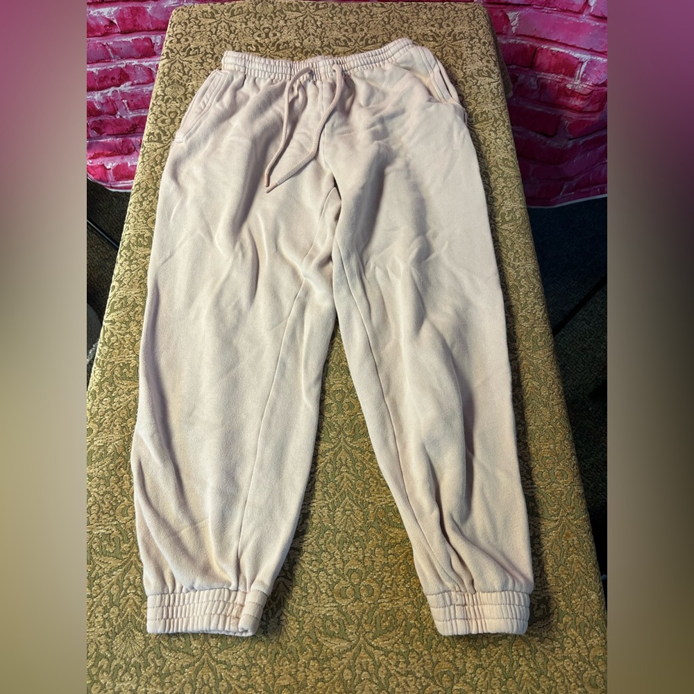 Aerie light pink Joggers woman’s Large‎